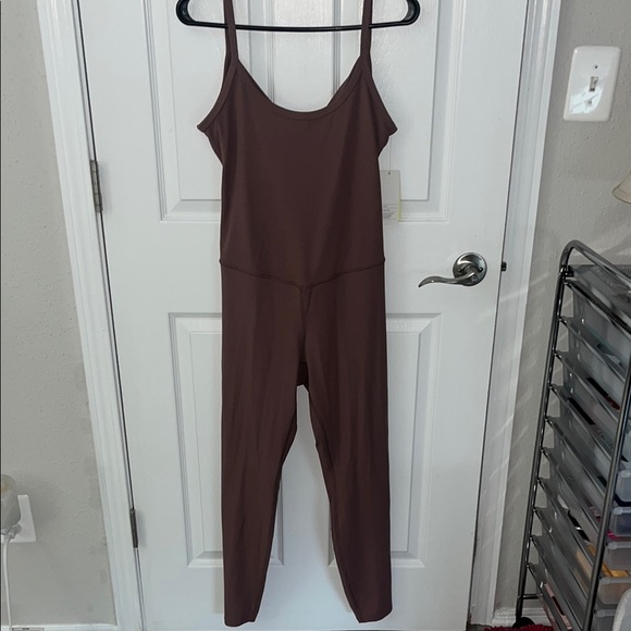 NWT All In Motion Ribbed Brown Jumpsuit - Picture 3 of 10